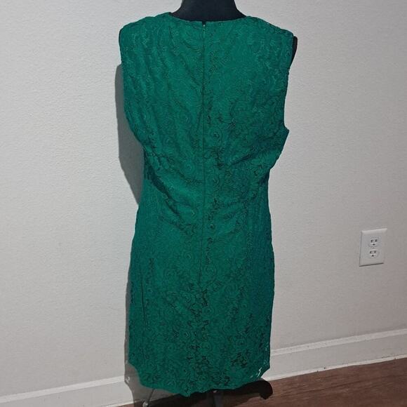 NWT DIANE VON FURSTENBERG sz 14 evergreen lace dress, $448.00 - Picture 2 of 6